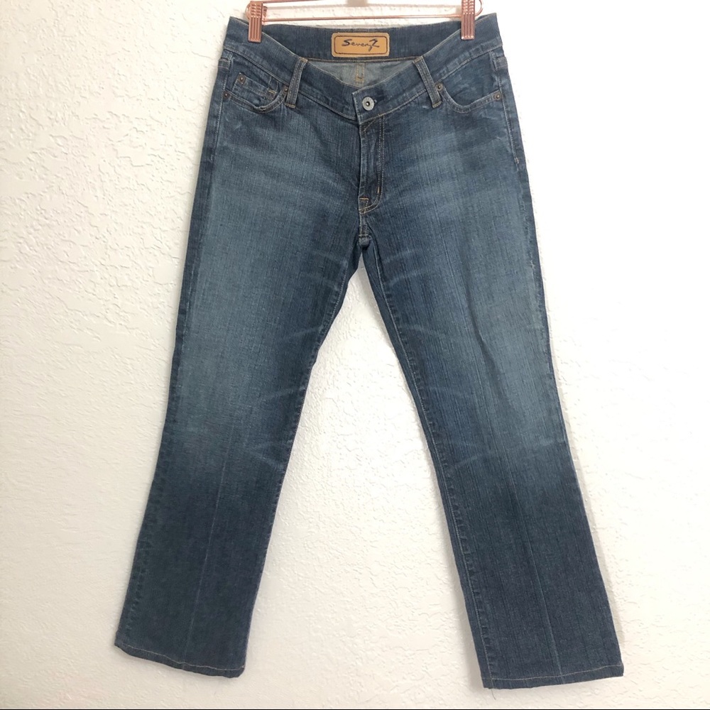 Seven7 Size 26 Cropped Boot Cut Stretch Jeans